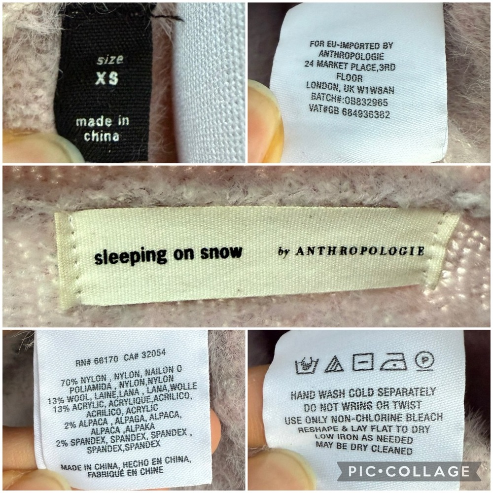 Sleeping on snow by Anthropologie Thornton Longline Fuzzy Cardigan Mauve Lilac - Picture 14 of 16